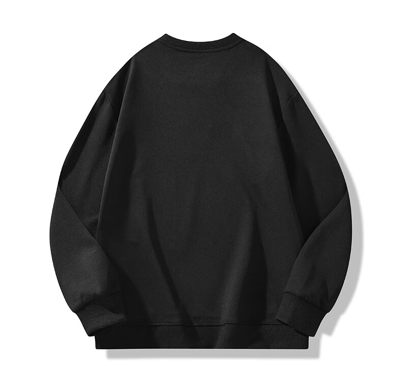 Huili Sweatshirt for Men, Spring And Autumn Trendy Loose Round Neck Long Sleeve T-Shirt, Men's Undershirt Clothing, Men's Wear, Gray, Size M 7