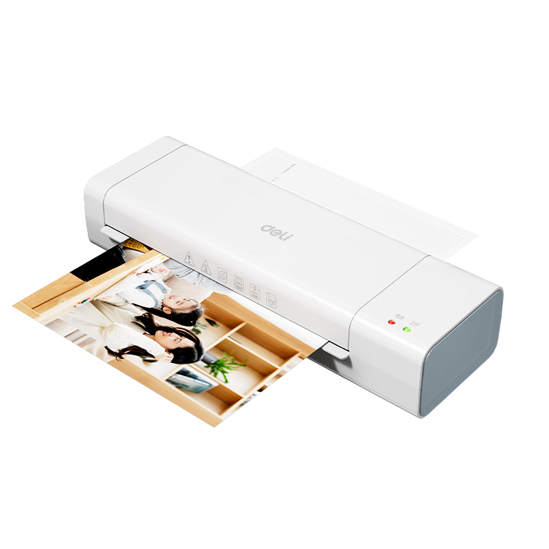 Deli Laminator A4 Home Office Photo Laminating Machine, Suitable for Students, A4 And Smaller Laminating Pouches, Card Protection Film, Small Picture Laminating Press, Sealing Machine, Covering Machine GQ410