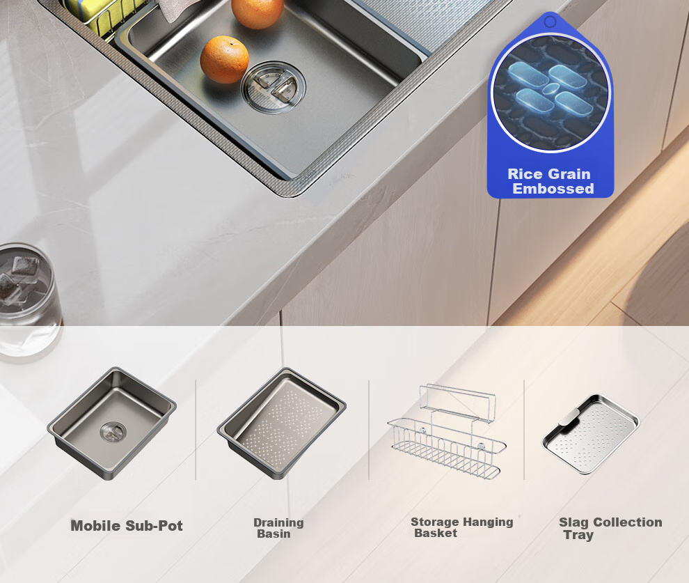ARROW Treasure Basin Pro, Large Single Sink, 304 Stainless Steel Vegetable Washing Basin, Nano [Renovation Subsidy 15%] 5