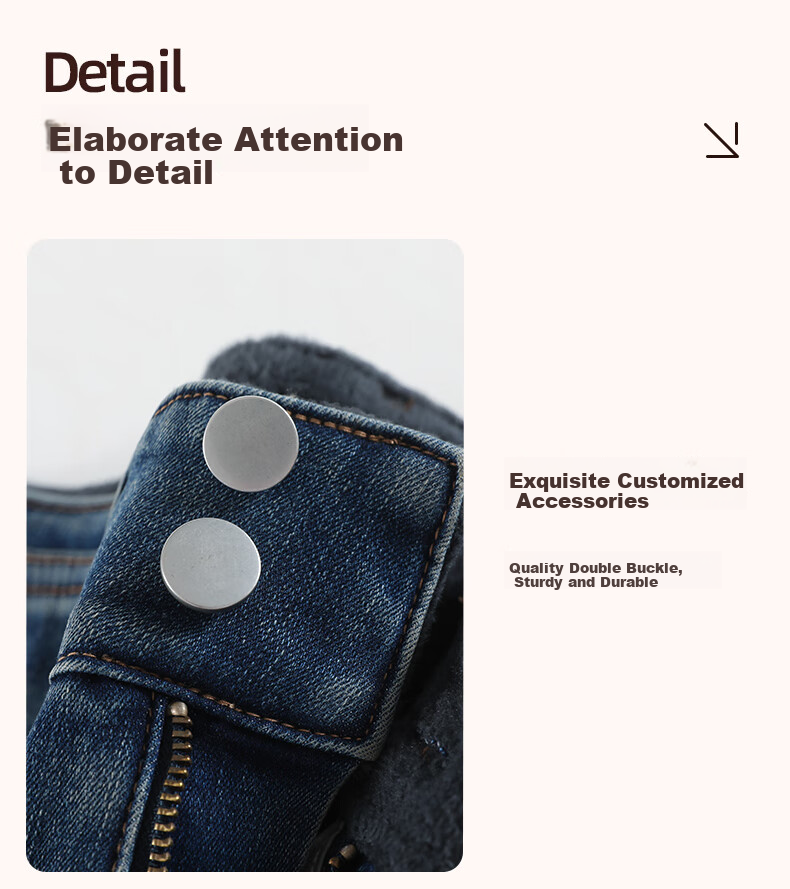 LangSha High-Waisted Jeans with Double Buttons for Women, Spring And Autumn Fashion, Leather Label, Skinny Pants, High Elasticity, Slimming, Fitted Pencil Pants for Wome 17