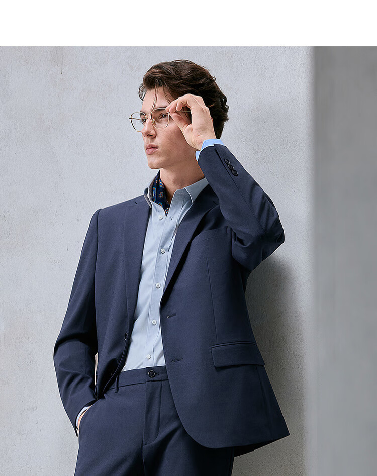 G2000 Antibacterial Multi-Stretch Business Formal Suit for Men, All-Season Office Wear 5
