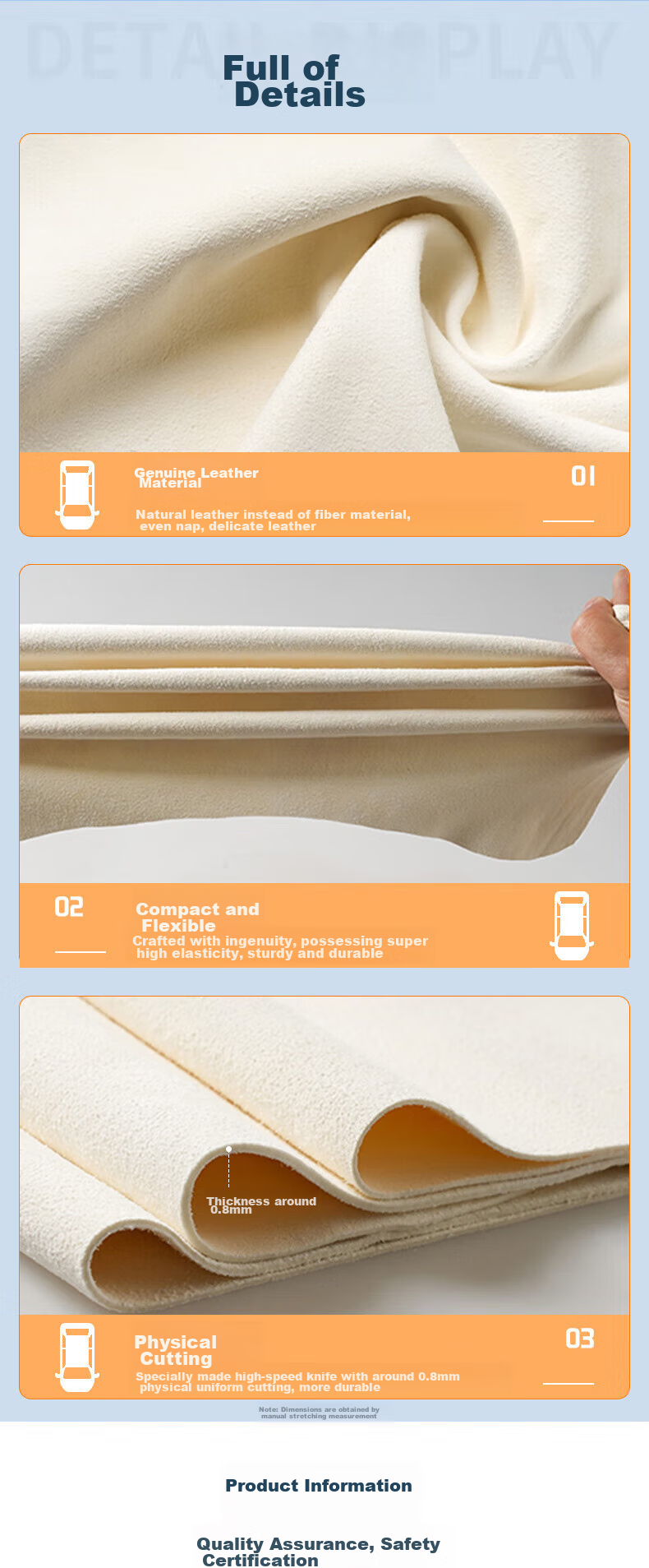 KOOLIFE Car Cleaning Cloth And Towel Set, 2 Pack - Premium Lambskin And Chamois Leather Cleaning Cloths for Car Interior, Stain-Free And Highly Absorbent 14
