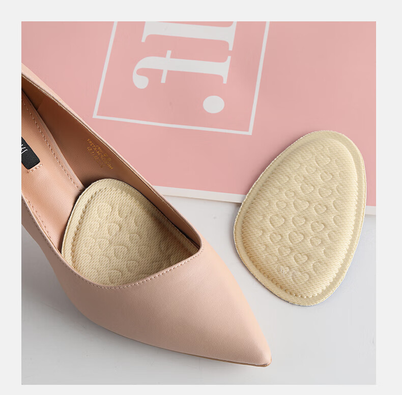 FOOTOPPO High Heels Front Palm Pad, Women's Half Size Insoles, Leather Shoes Half Insoles, Foot Pads, Non-Slip Shoe Soles, Thickened Shoe Inserts, Shoe Enhancers 10