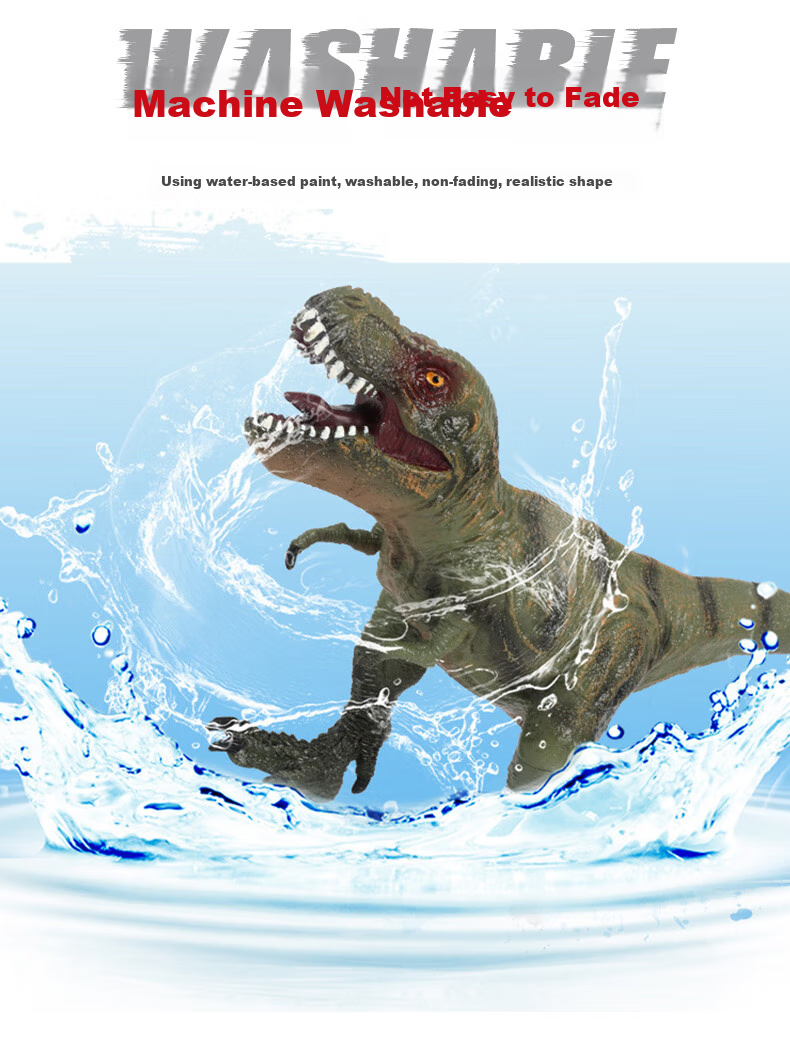 Babamama Children's Dinosaur Toy, Dinosaur Model, Dinosaur World Jurassic Tyrannosaurus Rex Set, Baby Animal Realistic Model 3