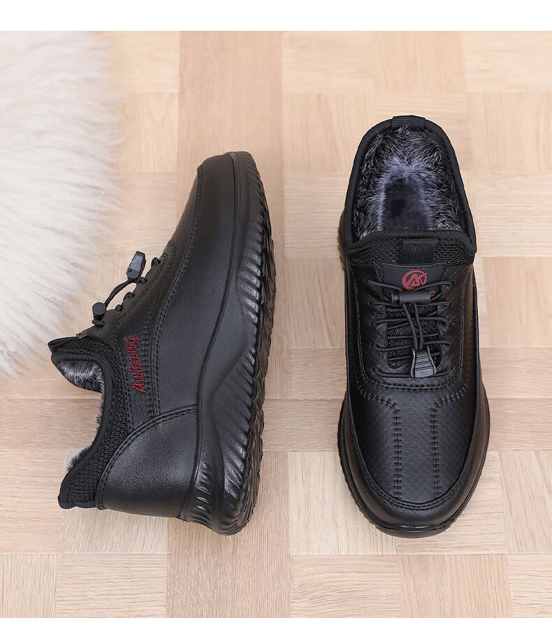 Anglerfish Old Beijing Women's Cloth Shoes Cotton Shoes Winter Warm Fleece Thickened Cotton Boots Casual Mom Shoes A8005 Red 35 20