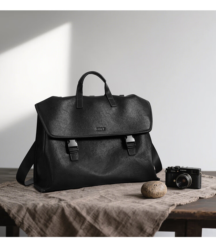 GOLF Business Briefcase Men's Soft Leather 14-inch Laptop Bag Multifunctional Shoulder Crossbody Backpack 18