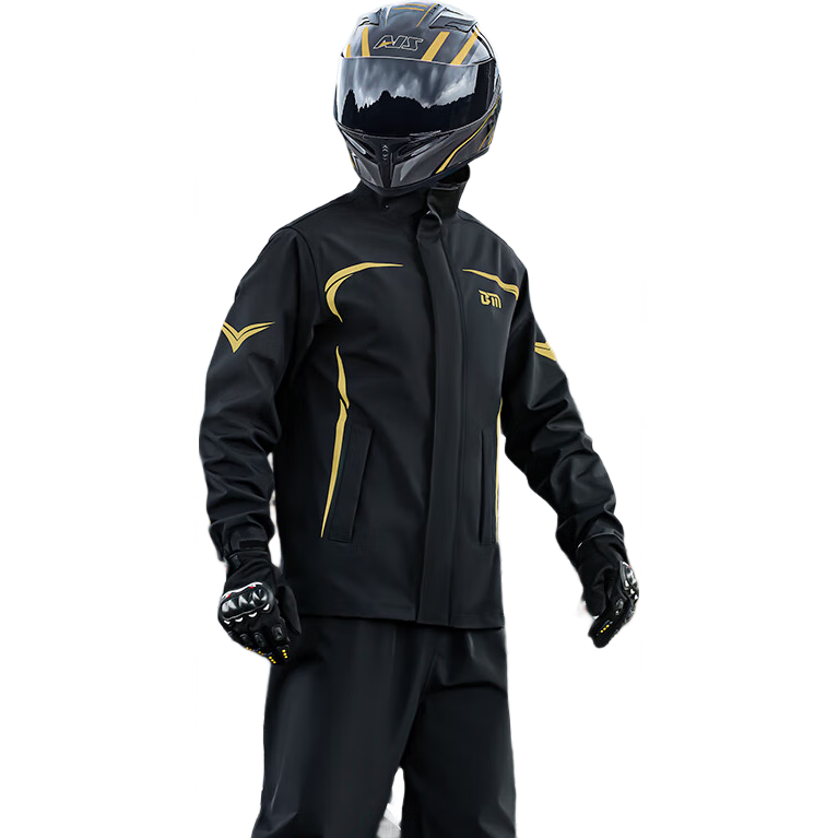 Beimei Motorcycle Rain Jacket, Cycling-Specific Riding Suit, Men's Adult Two-Piece Rain Pants, Delivery Rider Heavy Rain Protection Set