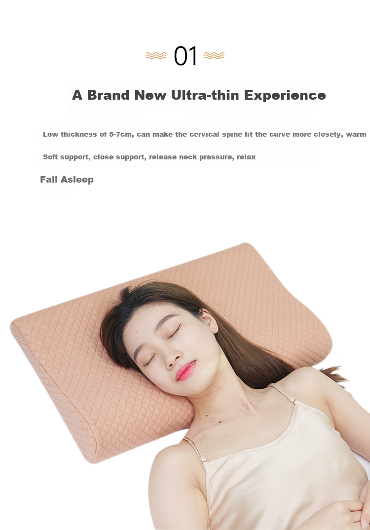Aeromax Low Pillow, Thin Pillow, Low Pillow, Soft Pillow for Adults, Low Thin Memory Foam Pillow, Memory Foam Flat Pillow Core, Neck Pillow 3