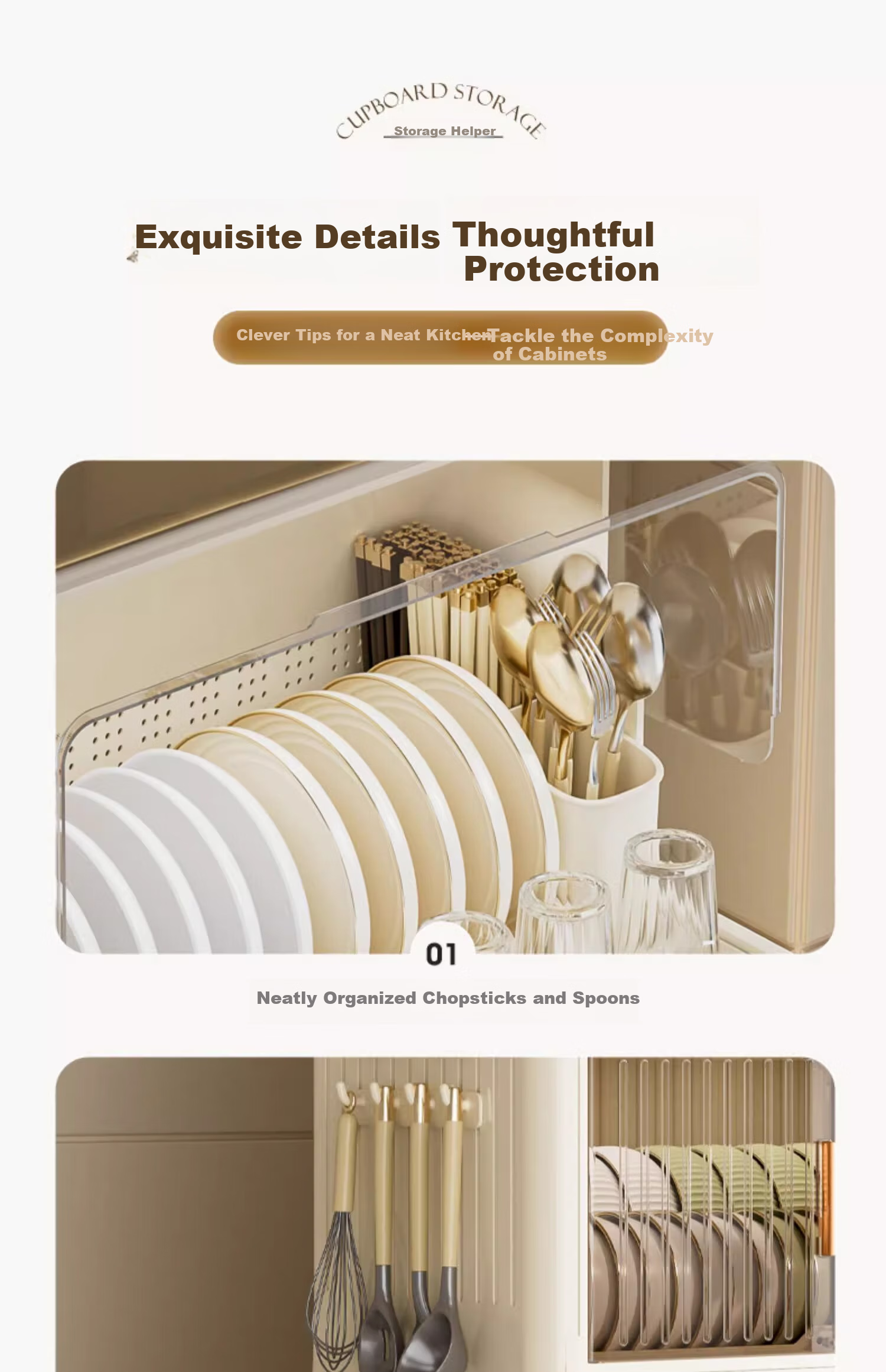 PINYU Kitchen Bowl Rack, Chopstick Storage Box, Household with Lid, Utensil Organizer, Dish Drainer, Plastic Bowl Cabinet 25