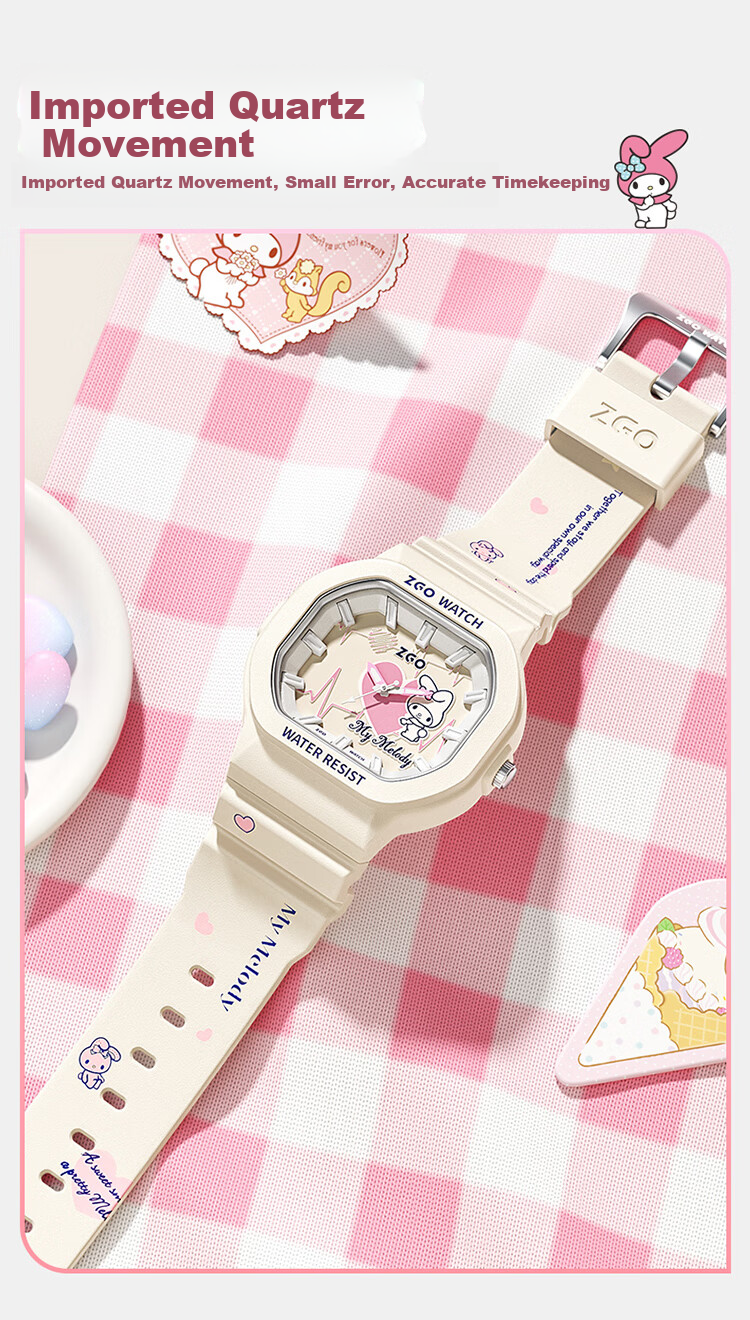 ZGO Sanrio Children's Watch, Only Time-Telling, Girls' Student Watch, High School And Middle School Students, Stylish Quartz Watch for Wome 4