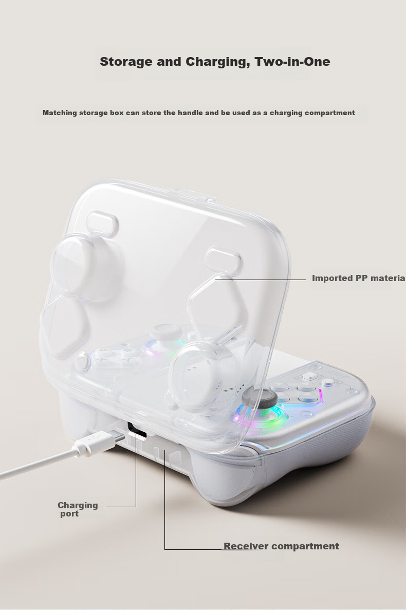 Aolion J20Pro Knight Switch Controller JoyCon Split Controller HD Vibration NS2 Wireless Bluetooth Macro Programming Pokémon ZA Mario Party NFC Left and Right Game Controller 14