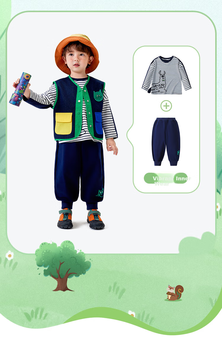 MQDMINI Children's Denim Vest, Autumn Boys And Girls Waistcoat, Inner Or Outer Wear, Sleeveless Jacket, Three-Color Functional Vest 3