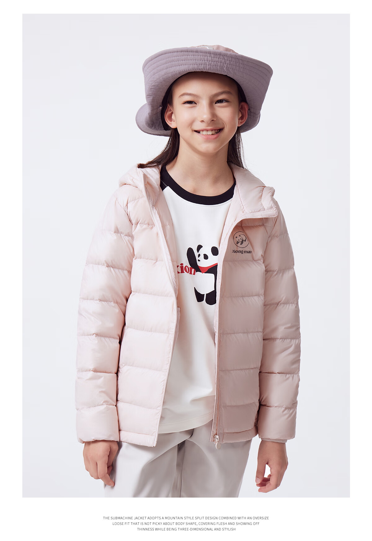 Panda Camel Series Kids Lightweight Down Jacket 3A Antibacterial Antistatic Warm Autumn Winter Coat for Boys and Girls 7342,150 9