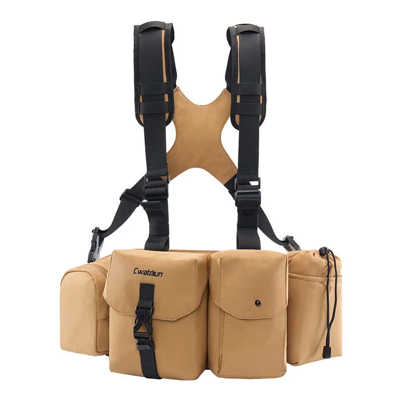 CWATCUN Camera Bag Tactical Backpack Multi-functional Travel Backpack Outdoor Professional Mountaineering Photography and Videography Use for Fuji Canon Sony Leica