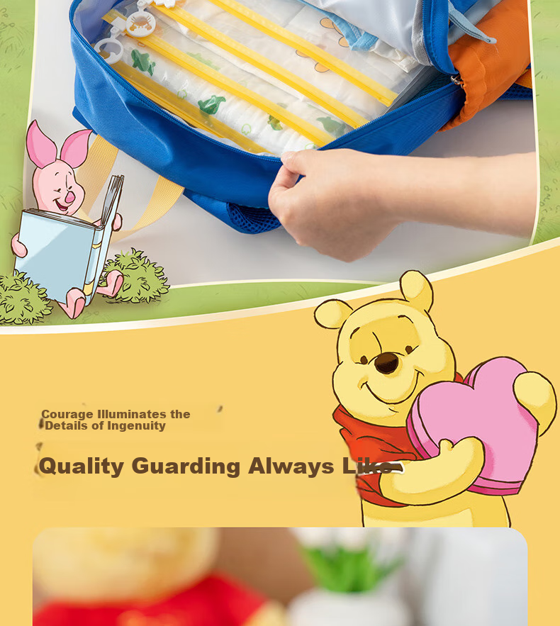 Eyoujia Antibacterial Sealed Storage Bags Baby Kindergarten Clothes Packing Bags Children's Quilt and Clothes Resealable Bags with Pull Ring 18