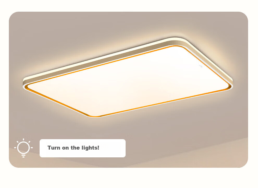 NVC LED Ceiling Light with Three-Color Adjustable Brightness for Living Room, Bedroom, Dining Room And Balcony, Simple Lighting Design, 24W 4