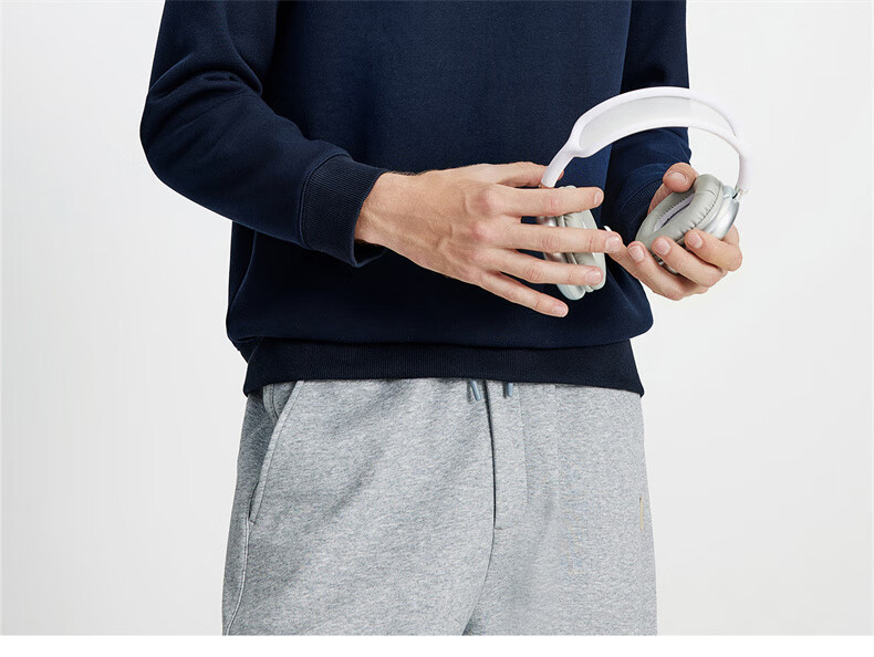 Navigare Small Sailboat Solid Basic Versatile Pullover Men's Fleece Lined Warm Sweatshirt 1135805301 10