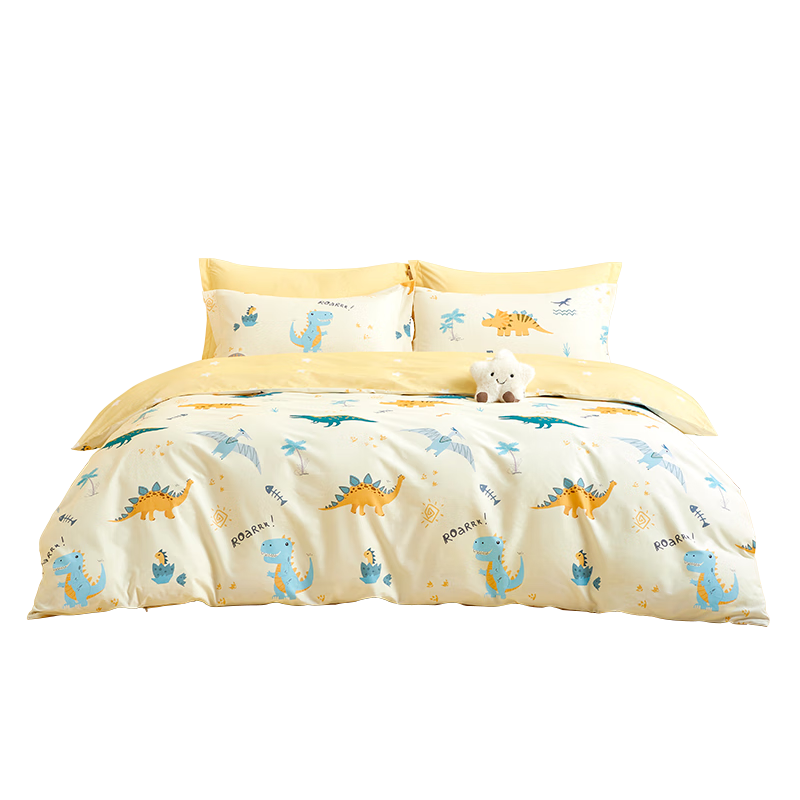 Beyond Kids Children's Cotton Quilt Cover Four Seasons Universal Cartoon Quilt Cover Single Piece Dinosaur Baby 150*210cm