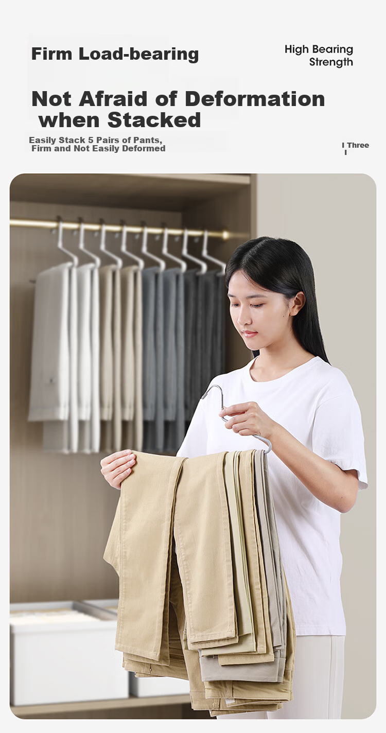 MARYYA Goose-Shaped Pants Hanger, Household Seamless Non-Slip Trouser Drying Rack, Specialized Storage Organizer for Pants Hangers 11