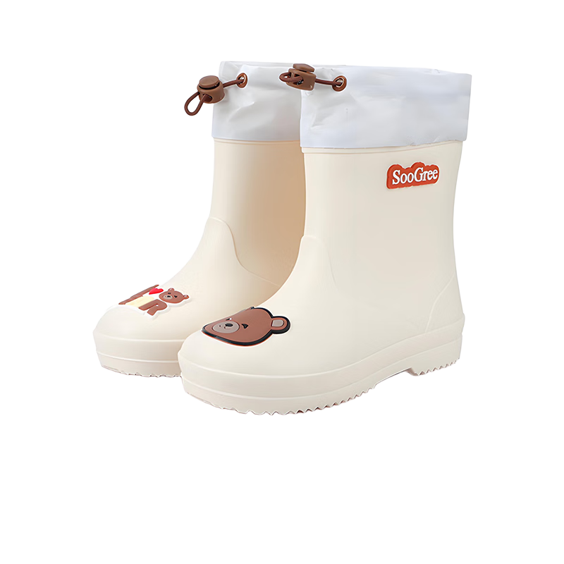 SooGree Kids Waterproof Non-Slip Durable Rain Boots Cute Cartoon Splash-Proof Outdoor School Shoes for Boys and Girls 9