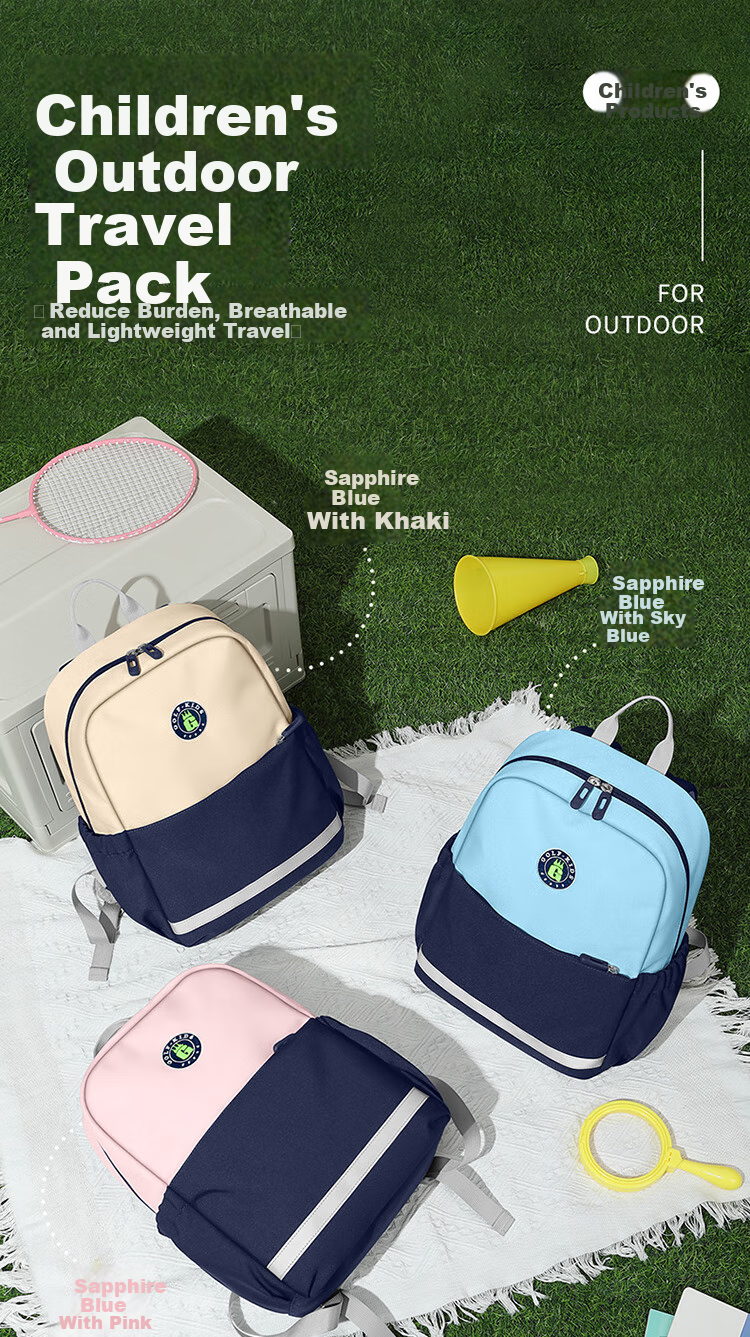 GOLF Elementary School Backpack, Lightweight Children's Shoulder Bag, for Grades 1-3, Outdoor Use for Boys And Girls, Preschool to Elementary Transition Backpack, for Travel And Field Trips 2