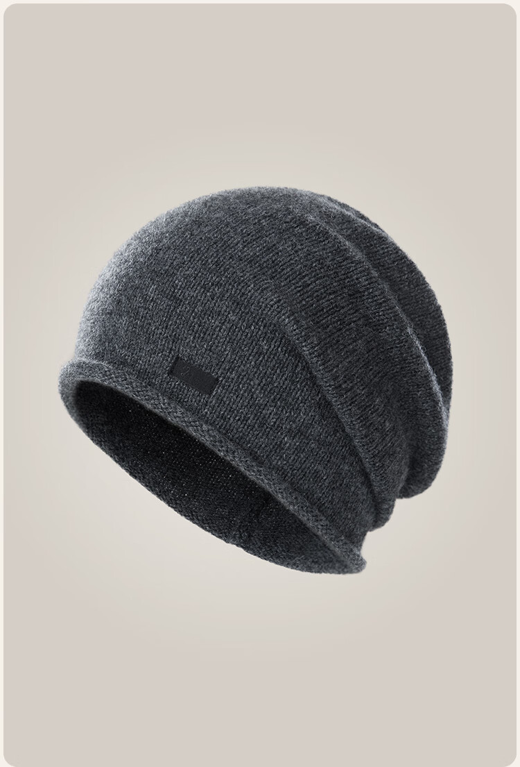 JIUMU Pure Wool Warm Knitted Beanie Headwrap Cold Weather Hat Stackable Maternity Cap Autumn Winter Outdoor Cold Protection Hat for Women 18