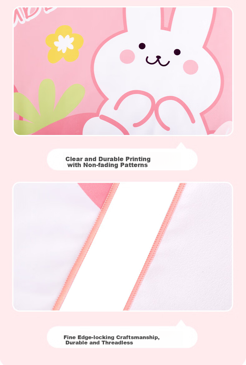 ERKE Children's Bath Towel, Super Absorbent, Quick-Drying, Bath Towel for Swimming, Portable Beach Towel, Colorful Pink 8