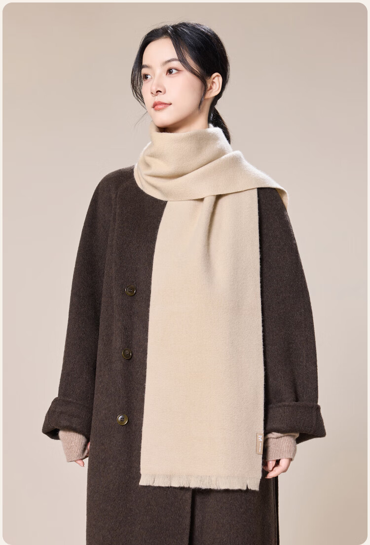 JIUMU Women's Cashmere Scarf Autumn Winter Warm Shawl Wool Neck Warmer Gift Box for Mother's Day Birthday 18
