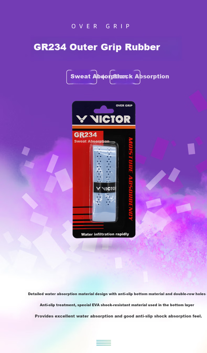 VICTOR Victory Grip Tape, Sweat-Absorbing, Shock-Absorbing Film, Anti-Sweat Handle Tape, GR-50, Pink 1