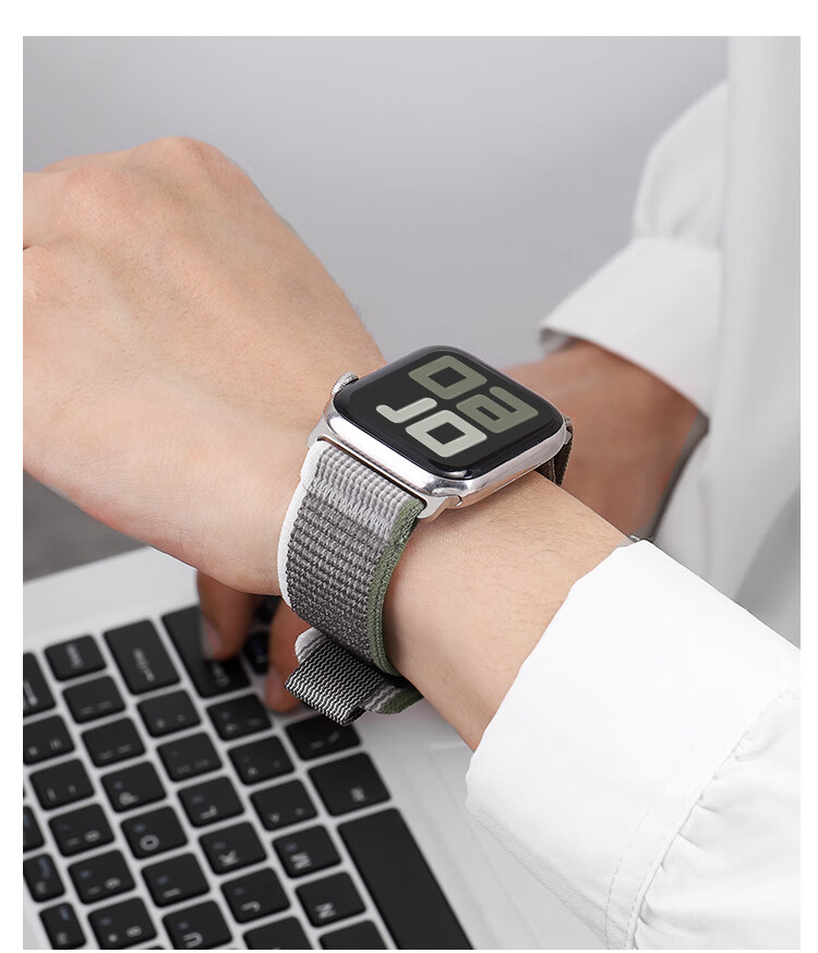 MSSM Nylon Loop Band for Apple Watch iWatch S11 Ultra 3/2 S10/9 SE3 Sports Strap Charcoal Black 2