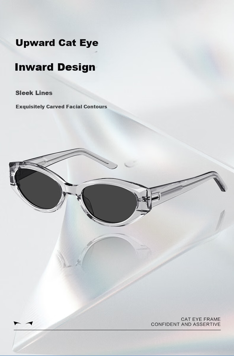 LOHO New Cat-Eye Sunglasses for Women, Small Frame GM Sunglasses, Retro Fashion DADA UV Protection Glasses for Me 3