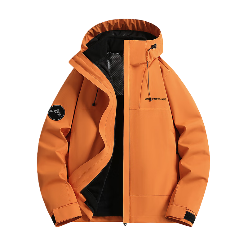 MARK FAIRWHALE 3-in-1 Unisex 2025 New Autumn Winter Outdoor Windproof Waterproof Couple Jacket Oxidized Orange L