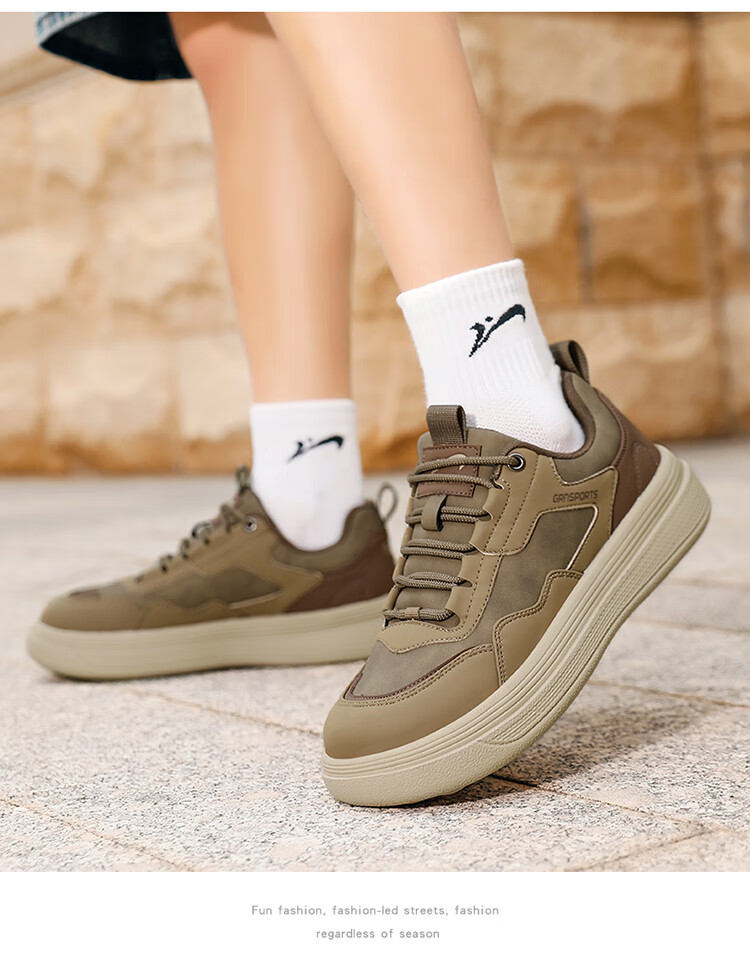 Guirenniao Men's Sneakers New Retro Casual Soft Sole Sports Shoes Black Size 43 5