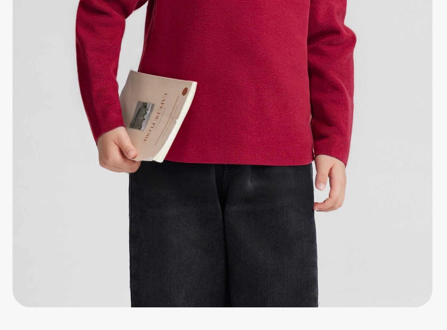 Zuo Xi Boys' Base Layer Sweater Big Kids Autumn Winter 2025 New Children's Half Turtleneck Knitwear Boys Gray 150cm 43