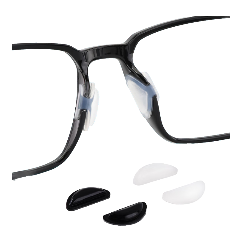 Ouna Eyeglass Nose Pads, Silicone Anti-Slip Pressure Relief Pads, High Nose Pads for Glasses Accessories, Butterfly-Shaped - Transparent, 4 Pairs