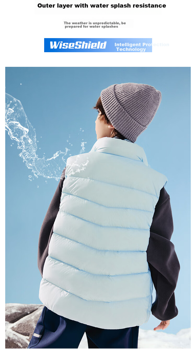 PUMA New Kids Winter Down Vest Lightweight Warm Stylish Off-White 10301 Size 130 9