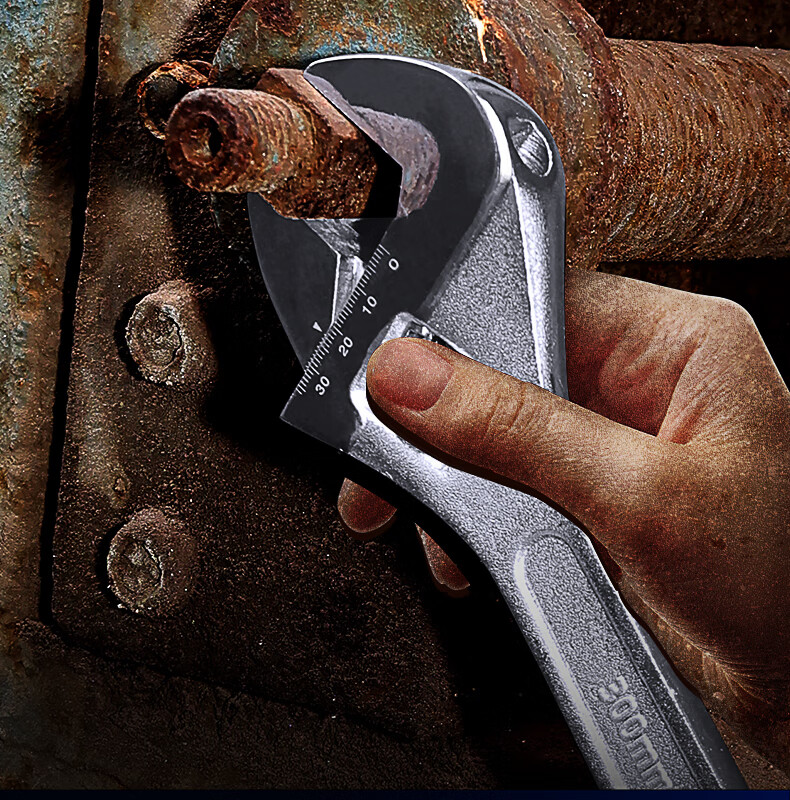 Dongcheng Thickened Light Handle Adjustable Wrench Professional Multi-Function Open-End Light Handle Wrench 6 Inch 12
