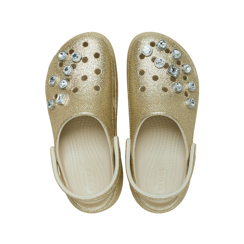 CROCS Classic Shimmering Diamond Cloud Clog | 211391 Gold-710 Size 39 (250mm)