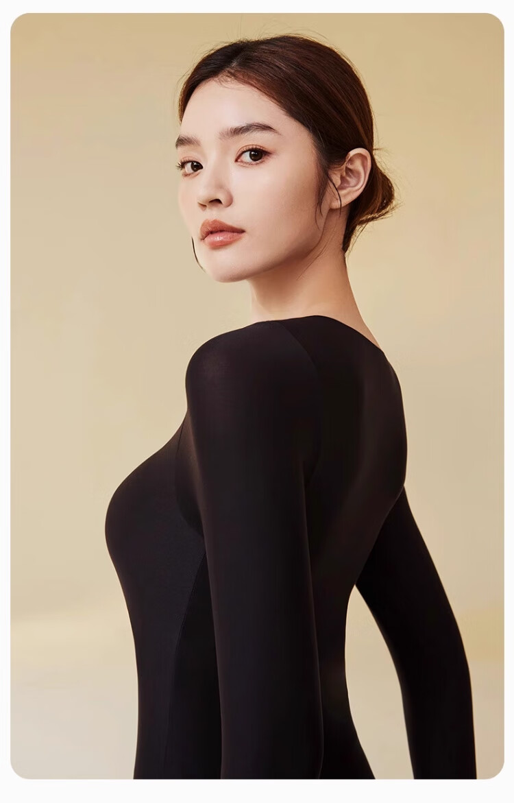Neixiaoban Seamless Thermal Base Layer Women's Thin Heat-Generating Skin-Enhancing Autumn Winter Invisible Underwear Set 14