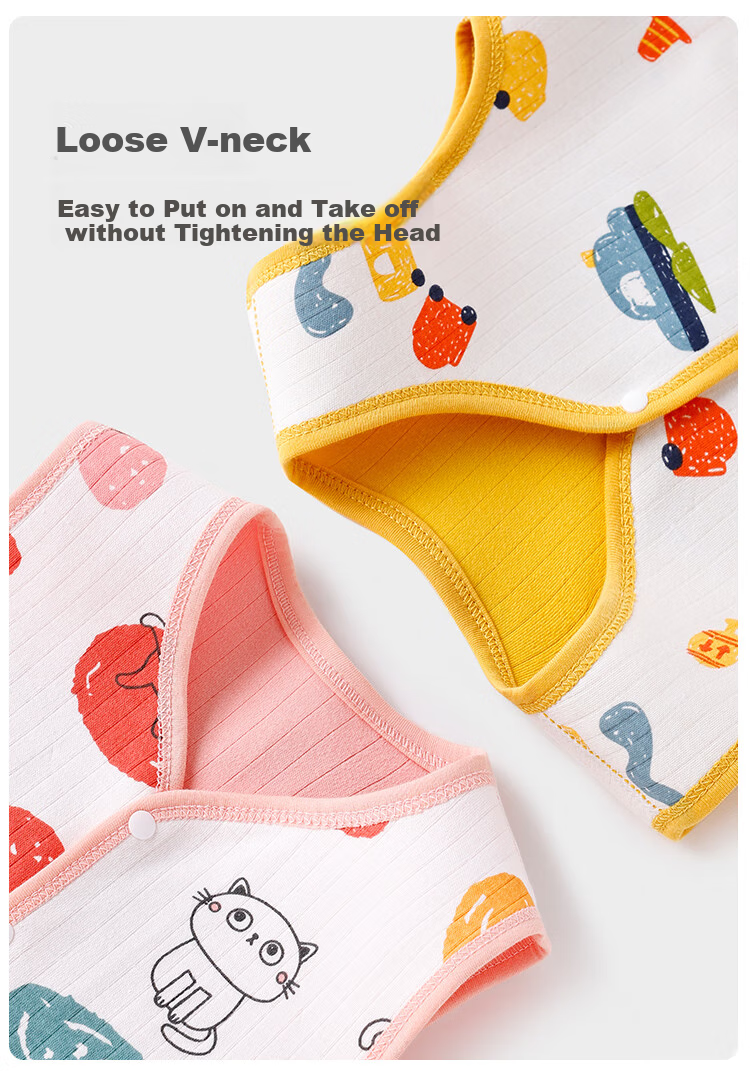 Yishuanger Children's Clothing, Kids' Vest for Spring And Autumn, Girls' Warm Waistcoat, Boys' Cartoon Cotton Vest, Car, 66 4