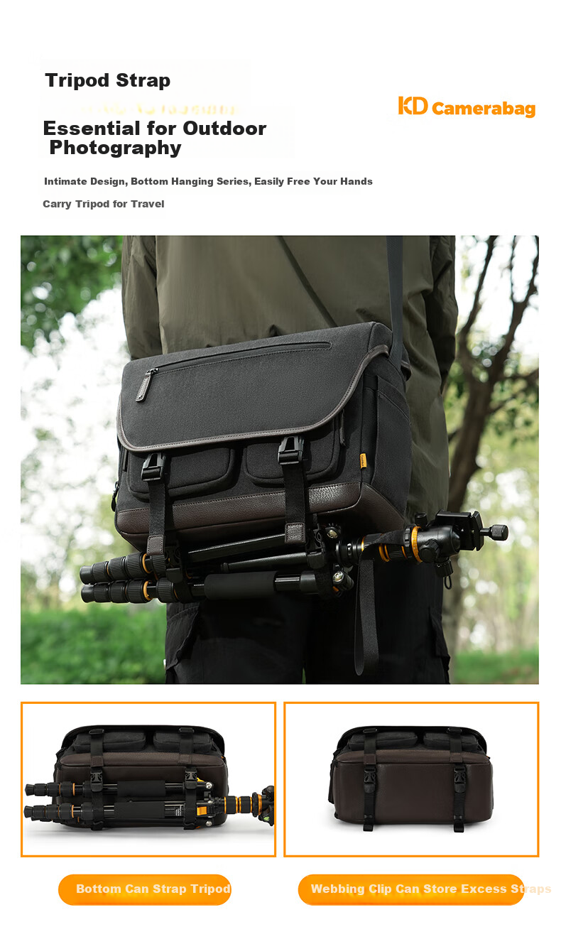 CWATCUN Vintage Shoulder Camera Bag, Large Capacity Crossbody Photography Bag for Daily Commute And Travel 7