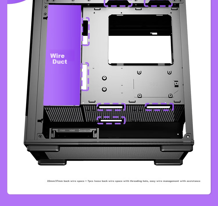 Aigo Starry Sky White Gaming Desktop Computer Case with Vertical Airflow, M-ATX Motherboard, 240mm Water Cooling, 270° Panoramic View, 5090 Graphics Card 28