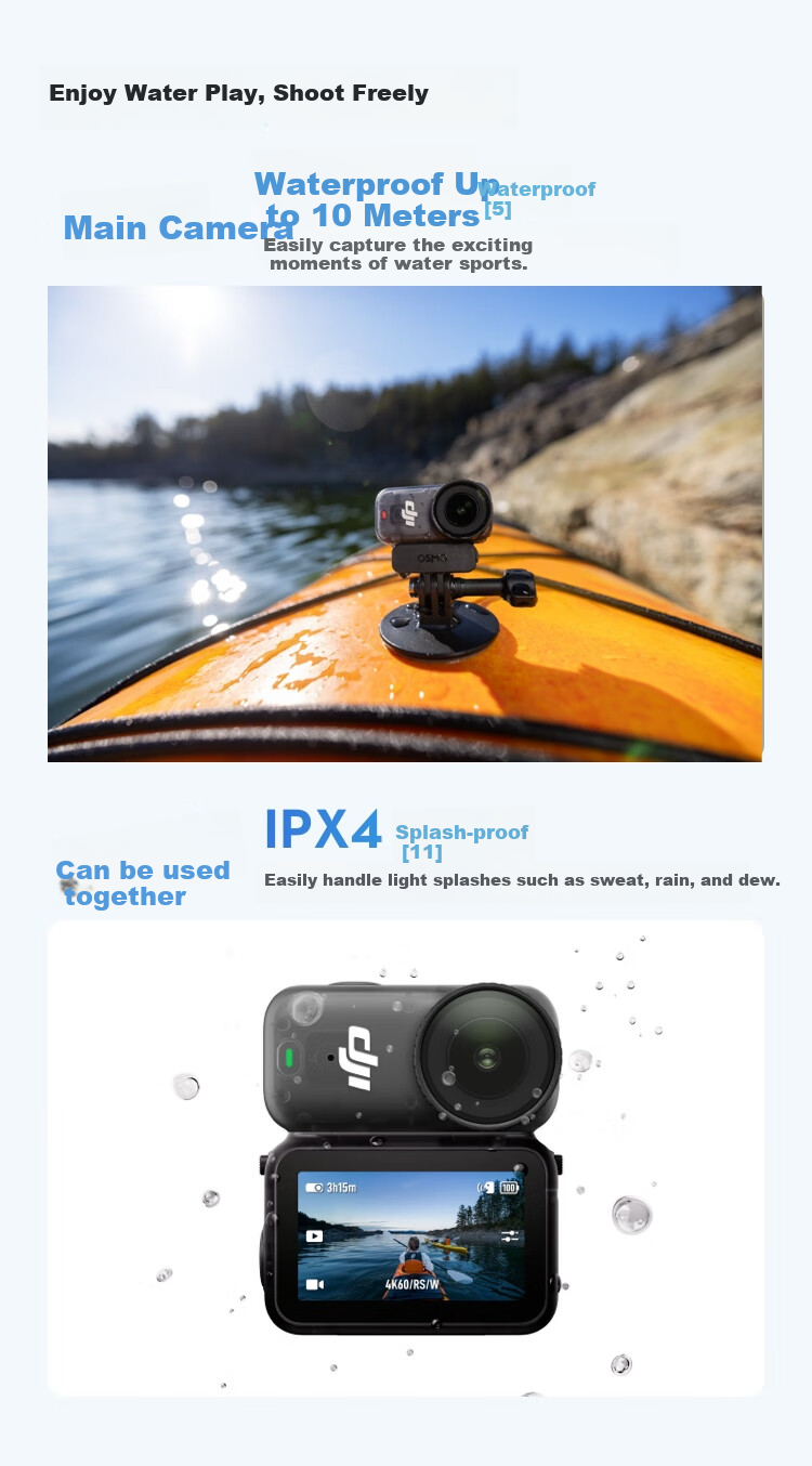 DJI Osmo Nano Standard Kit (128GB), Action Camera with Free-View Wearable Camera for Vlog, Cycling, Family Activities, Pet Photography, Sports Camera, Thumb Camera 10