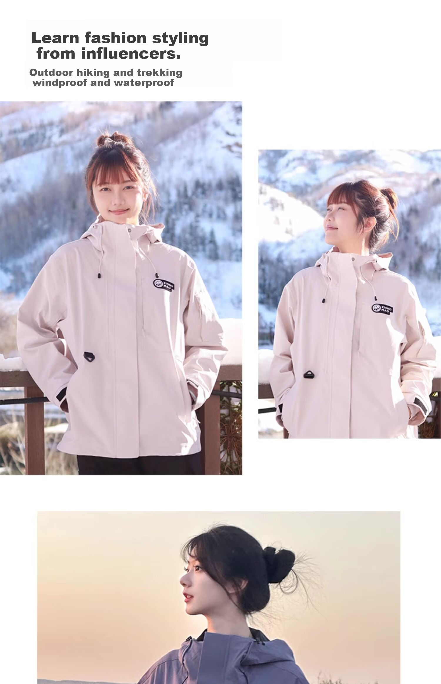 CAMEL [Panda Series], Outdoor Jacket for Men And Women, Three-In Mountaineering Suit, Spring And Autumn Windproof Waterproof Triple-Protection Coat 1
