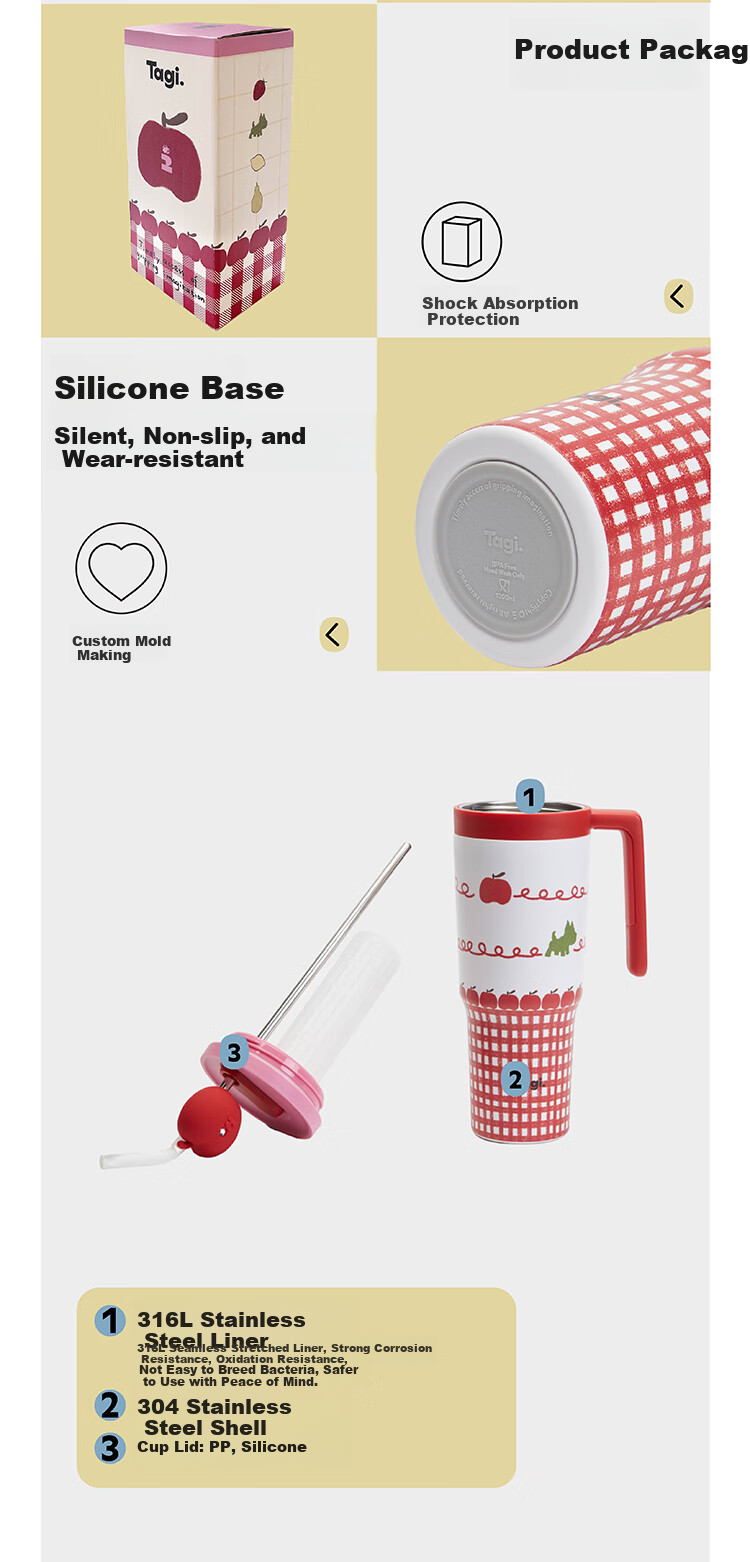 Tagi, Tiaohua Tiantan Straw Autumn And Winter Insulated Cup, 316L Stainless Steel Inner Liner, Duntun Cup, Hot Water Cup, Mid-Autumn Festival Gift 10