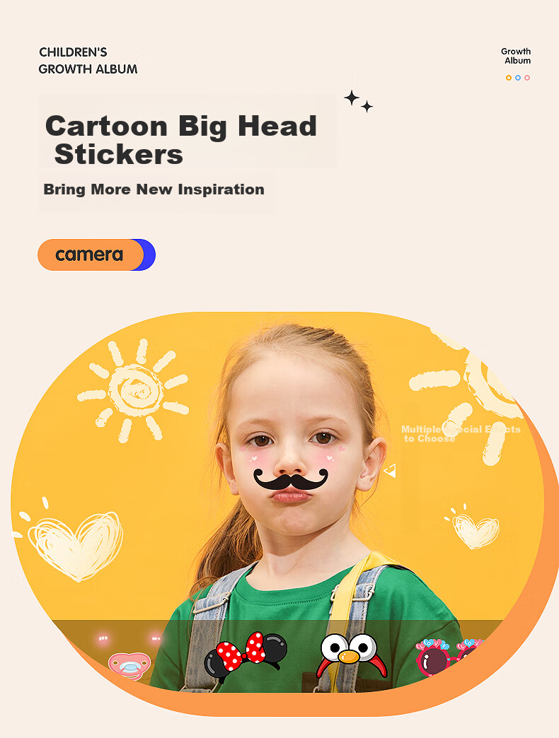 KIDDYCOLOR Children's Cartoon Camera (Unicorn 64GB), Digital CCD Student Toy, Dual Cameras, Touchscreen, WIFI Transfer, for Girls 12