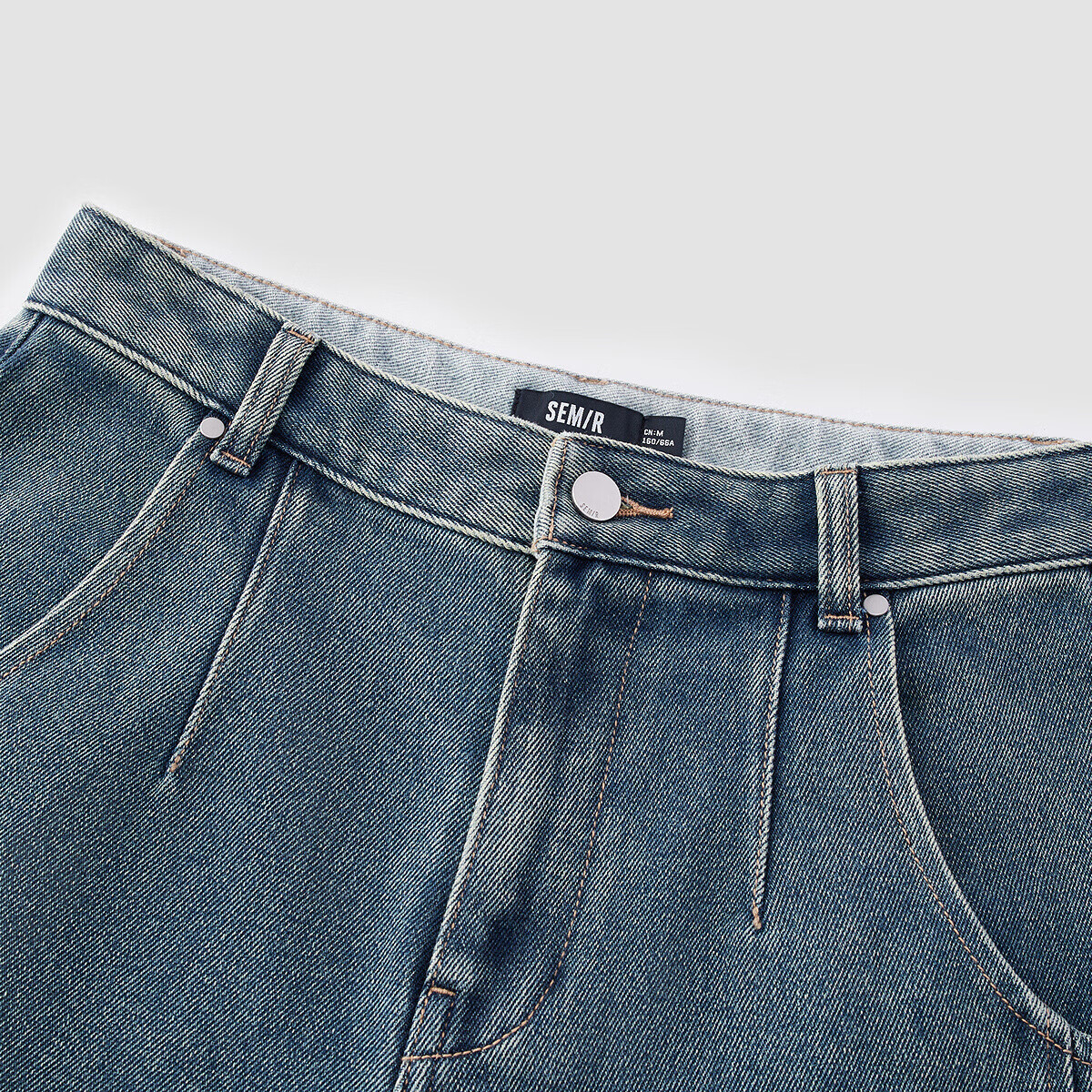 Женские джинсы Semir, зимние, утепленные флисом, модель 2025, расклешенные, удлиняющие ноги, брюки-ножницы, размер L, цвет "Джинсовый желтый грязевой краситель 80325"