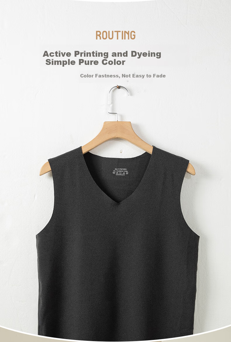 LangSha Seamless Thermal Vest Men Autumn Winter Invisible V-Neck Slim Fit Sleeveless Undershirt 7