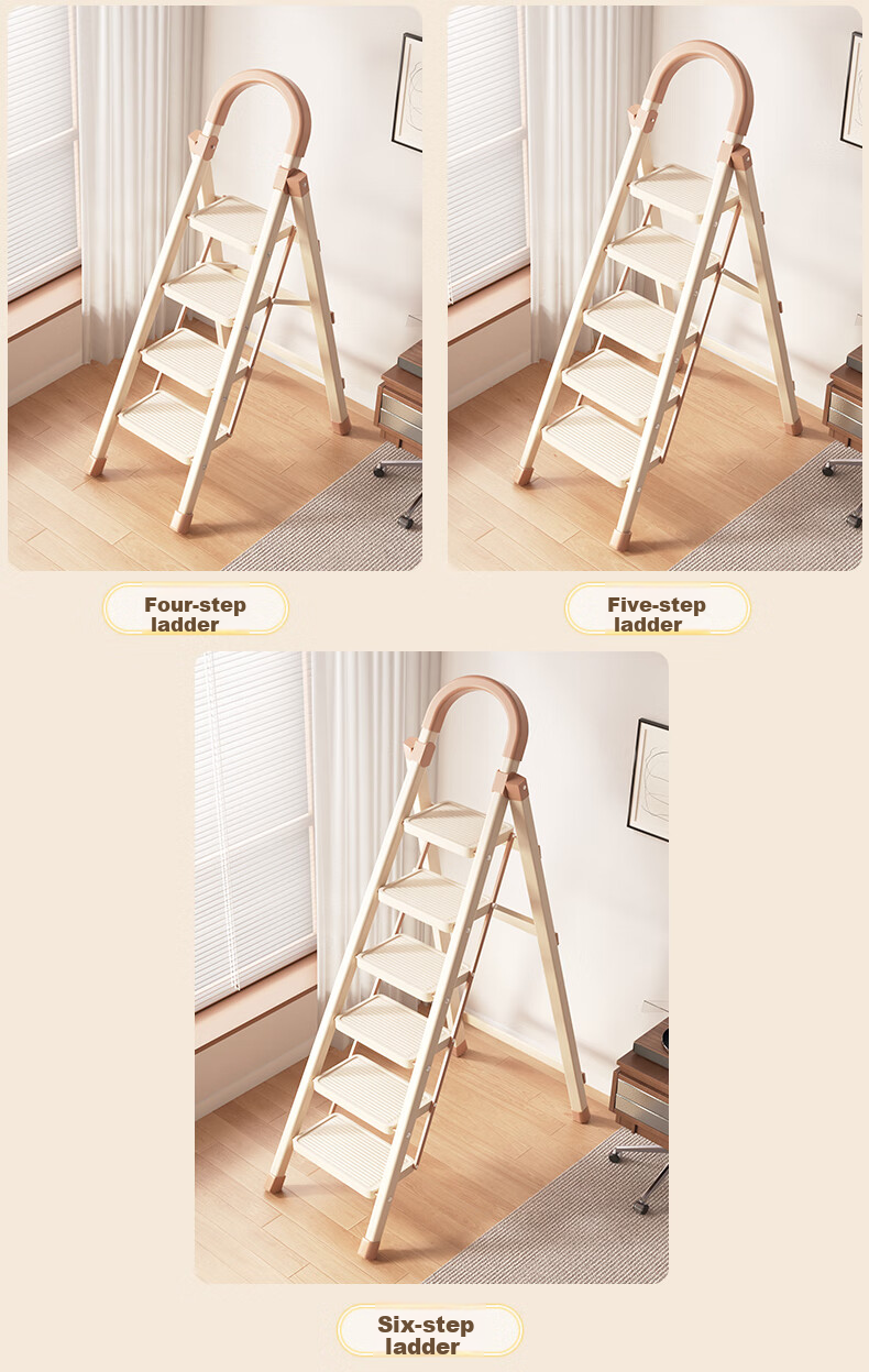 Chibailun Folding Ladder, Household A-Frame Ladder, Multi-Functional Engineering Ladder, Indoor Stair Ladder, Telescopic Ladder for Climbing 17