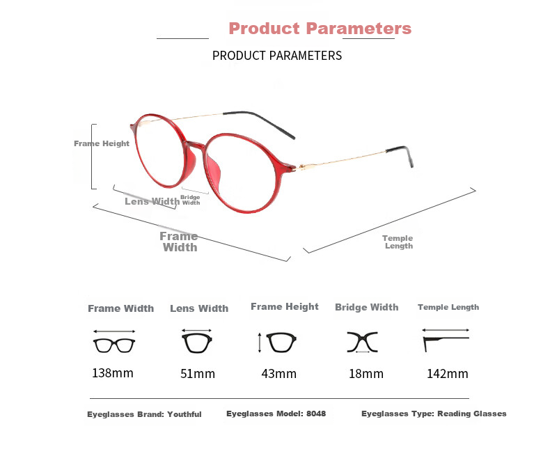Nianqingtai Fashion Reading Glasses, Anti-Blue Light, Ultra-Lightweight, Imported High-Definition Women's Reading Glasses, 8048+300 Degrees 4